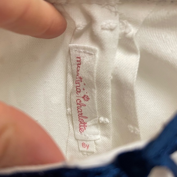 Martina Charlotte White Swiss Dot Bow Blouse - Picture 6 of 13